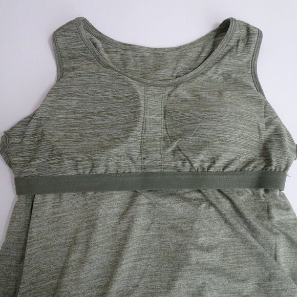 32 Degrees Cool Gray Sleeveless Racerback Tank Dress Women Size M Built-In Bra - Picture 4 of 8